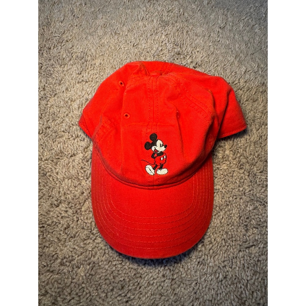 Disney Mickey Mouse Red Baseball Cap Adjustable Dad Hat Disney Parks Embroidery